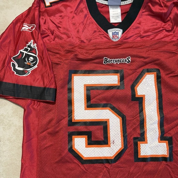 Reebok Tampa Bay Buccaneers Barrett Ruud #51 NFL Jersey Mens M Red Football - Picture 2 of 7